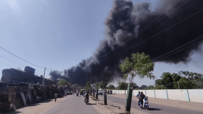 FIRE IN BHUJ KUTCH
