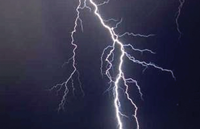 being struck by lightning