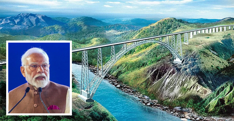 Chenab Rail Bridge At Jammu Kashmir : 6 જૂને કાશ્મીરમાં દુનિયાના સૌથી ઊંચા ચિનાબ રેલવે બ્રિજનું PM નરેન્દ્ર મોદીના હસ્તે લોકાર્પણ 1 Chenab Rail Bridge At Jammu Kashmir : 6 જૂને કાશ્મીરમાં દુનિયાના સૌથી ઊંચા ચિનાબ રેલવે બ્રિજનું PM નરેન્દ્ર મોદીના હસ્તે લોકાર્પણ Chenab Rail Bridge At Jammu Kashmir