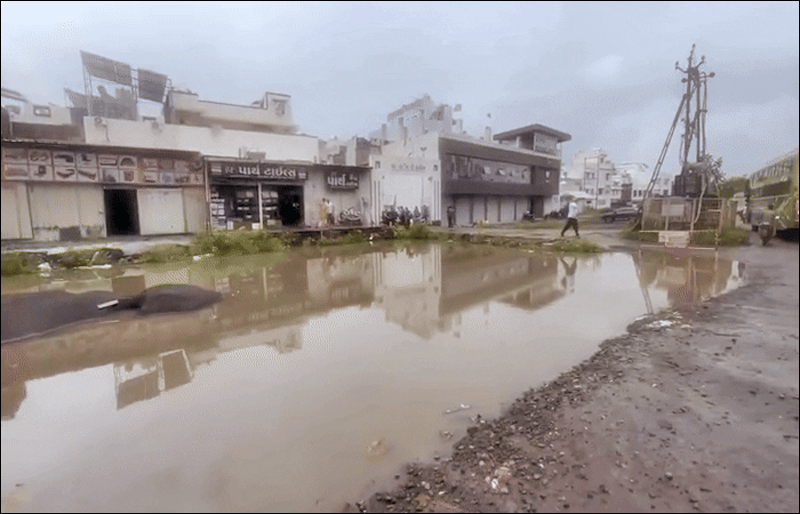 DIRTY WATER LOGGING AND BUMPY ROAD