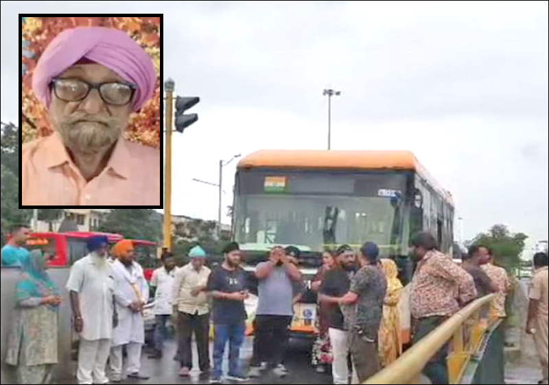 BRTS BUS ACCIDENT 1 DIED