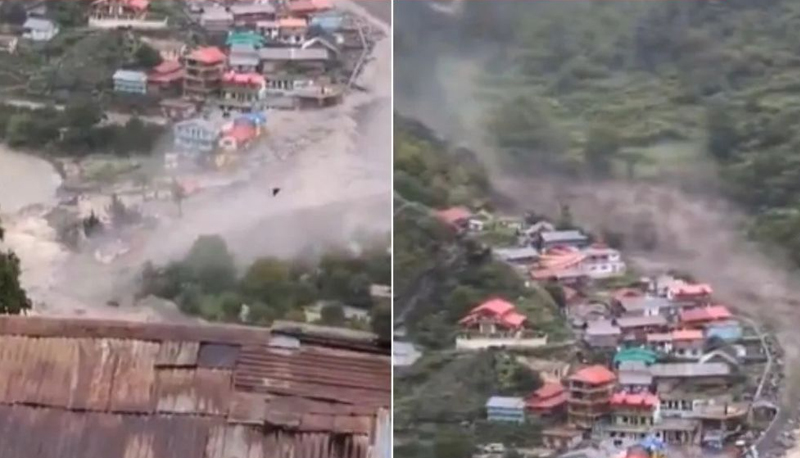 CLOUDBURST IN DHARALI  VILLAGE