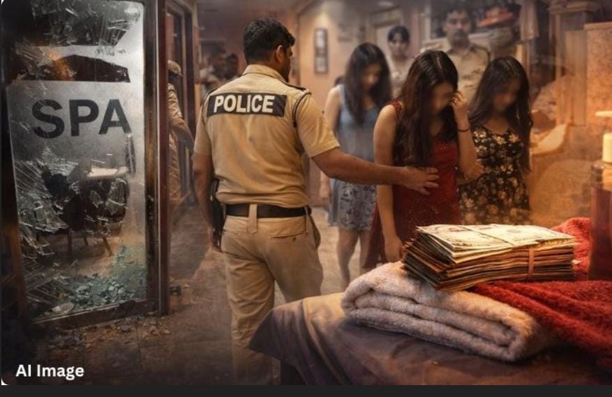 અમદાવાદ: વસ્ત્રાપુરના હિમાલયા મોલમાં ચાલતા સેક્સ રેકેટનો પર્દાફાશ, મસાજની આડમાં દેહવ્યાપાર, ત્રણ રાજ્યોની યુવતીઓનું રેસ્ક્યુ 1 અમદાવાદ: વસ્ત્રાપુરના હિમાલયા મોલમાં ચાલતા સેક્સ રેકેટનો પર્દાફાશ, મસાજની આડમાં દેહવ્યાપાર, ત્રણ રાજ્યોની યુવતીઓનું રેસ્ક્યુ